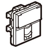 亚博开关插座 奥特 陶瓷白 方形电话RJ11插座模块 2M